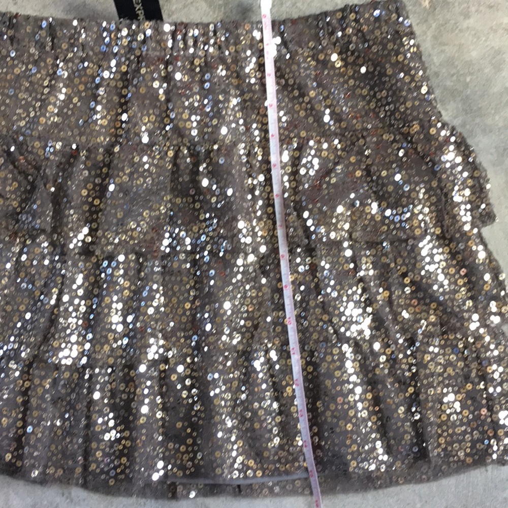 NWT Express Sequence Ruffle Mini Skirt - Picture 5 of 6